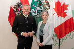 Landeshauptmann Mario Kunasek empfing die kanadische Botschafterin Alison Grant in der Grazer Burg. © Land Steiermark/Binder; bei Quellenangabe honorarfrei