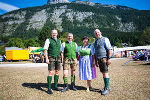 Altausseer Kiritog 2026: LAbg. Armin Forstner, Bgm. Gerald Loitzl, LH-Stv. Manuela Khom und Feuerwehrkommandant und Bierzelt-Chef Christian Fischer (v.l.) © Land Steiermark; Verwendung bei Quellenangabe honorarfrei