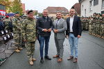 Militärkommandant Heinz Zöllner, Landeshauptmann Mario Kunasek, Landtagsabgeordneter Markus Konrad und Vizebürgermeister Christoph Rosenberger (v.l.) © Land Steiermark/Puchinger; bei Quellenangabe honorarfrei