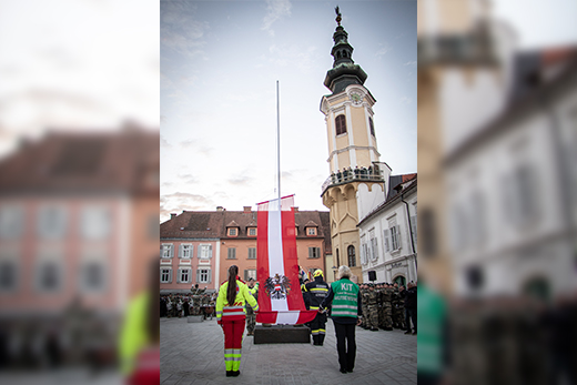 Bild von der Flaggenparade 2026 © Land Steiermark