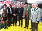 v.l.: Manfred Pichler, LAbg. Ewald Persch, Alois Guggi, Mag. Franz Voves, Dipl.-Ing. Josef Pilz,Landesobmann der Blaskapellen, Ing. Horst Wiedenhofer und Bezirkskapellmeister Johann Koller,Foto: Markus Schach; bei Quellenangabe honorarfrei.  