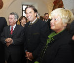 Bundespräsident Dr. Heinz Fischer, Landeshauptmann Mag. Franz Voves und seine Gattin bei der Eröffnung der 33. Neuberger Kulturtage“.