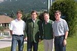 Josef Zefferer (Ortsstellenleiter der  Bergrettung Gröbming), LH Franz Voves, Alois Guggi (Bgm. Gröbming) und Fritz Seidl (Landesleiter der Steirischen Bergrettung),  (v. l.)