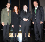 Siegfried Nagl, Ruth Yu-Szamer, Chaim Eisenberg und LH Franz Voves bei der Gedenkfeier © Foto: Landespressedienst; bei Quellenangabe honorarfrei