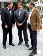LH Franz Voves, Präsident Ivan Jakovčić und Boris Nemsic (v.l.) © Landespressedienst; bei Quellenangabe honorarfrei