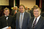 Wolfhard Wegscheider (Rektor Montanuni Leoben), LH Franz Voves und Josef Mülner (Vorstandsvors. voestalpine AG) (v.l.)