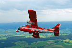 Aus diesem Flugzeug wurde die Steiermark von oben fotografiert.