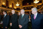 LH Franz Voves, Bischof Egon Kapellari, LH-Vize Hermann Schützenhöfer und Hannes Androsch