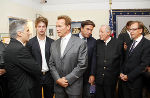 Bundeskanzler Werner Faymann, Patrick und Arnold Schwarzenegger, LH Franz Voves, LH a.D. Josef Krainer und LR Christian Buchmann (v.l.) ©      