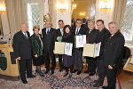 Josef Krainer jun., LH a.D. Waltraud Klasnic, Gerald Schöpfer, Richard Kühnel, Marie Kreutzer, Martin Wäg, Wolfgang Mantl, Thomas Böck und LH-Stv. Schützenhöfer beim Festakt in der Grazer Burg (v.l.)