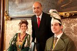 Der Präsident des Landtages Steiermark Manfred Wegscheider begrüßte das Landesprinzenpaar Nadja und Marco I aus Knittelfeld ©      