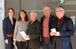 Cornelia Daum (Leiterin der Koordinationsstelle KIT), Bezirkskoordinatorin Graz Veronika Pinter-Theiss, Stellvertreter Fritz Hirzabauer, Helmut Kreuzwirth und Edwin Benko (v. l.) © Foto: Land Steiermark/Hohenberger; bei Quellenangabe honorarfrei