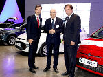 LH Franz Voves, AVL-Chef Helmut List und Bürgermeister Siegfried Nagl bei der Tagung "Auto & Motor" in Graz (v.r.)
