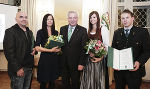 Martin Behr, Anita Fuchs, LH-Vize Schützenhöfer, Susanne Ruprechter und Manuel Zettl (beide Landjugend Stallhofen) (v.l.) © steiermark.at; bei Quellenangabe honorarfrei