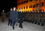 Bei der feierlichen Angelobung: LH Franz Voves, Verteidigungsminister Gerald Klug, Bürgermeister Siegfried Nagl und Militärkommandant Heinz Zöllner. 