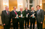 LH-Vize Hermann Schützenhöfer, Siegfried Kristan, Otto Marl, Harald Thomann, Otto Meisenberger und LH Franz Voves (v. l.) © Foto: Frankl; bei Quellenangabe honorarfrei