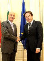 Botschafter Mark Bailey (l.) mit Landeshauptmann Franz Voves 