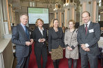 Pildner-Steinburg, Funken, Vollath, Havasi und Gerstenmayer in der Alten Aula, v.l.