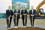 Bgm. Karl Brodschneider, Alexander Deopito (Lidl Österreich), LH Franz Voves und Alexander Thurn (Lidl Österreich) beim Spatenstich in Wundschuh (v.l.) © Foto: Lidl Österreich; bei Quellenangabe honorarfrei