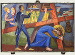 Ein Werk von Franz Weiß: Jesus fällt zum ersten Mal unter dem Kreuz, 1963
 