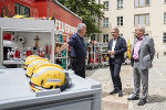LH Christopher Drexler und LH-Stv. Anton Lang sichern den Feuerwehren Unterstützung für den Ankauf von Gerätschaften zu.