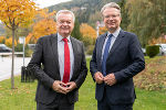 Landeshauptmann-Stellvertreter Anton Lang und Landeshauptmann Christopher Drexler (v.l.) © Land Steiermark/Binder; bei Quellenangabe honorarfrei