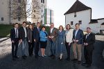 Klubobmann Lukas Schnitzer, Landesrat Hannes Amesbauer, Landesrätin Claudia Holzer, Landesrat Stefan Hermann, Landeshauptmann-Stellvertreterin Manuela Khom, Landeshauptmann Mario Kunasek, die Landesrätinnen Simone Schmiedtbauer und Barbara Eibinger-Miedl, Landesrat Karlheinz Kornhäusl, Klubobmann Marco Triller (v.l.) © Land Steiermark/Resch